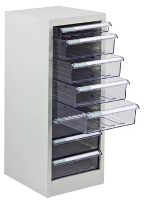 Produktbild von ADB Schubladenschrank / Schubladen Container Metall 8 geschl. Schübe, 35 x 28 x 75 cm, 9,8 kg