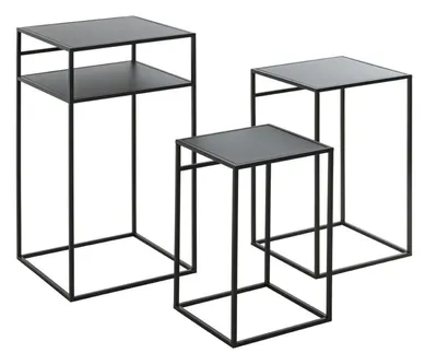 Produktbild von Haku Beistelltisch 3er-Set schwarz