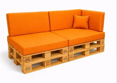 Produktbild von Setgarden Comfort Palettenkissen 6er Set Outdoor 120x80x10cm Sitzkissen + Rückenkissen 120x40x10cm 1tlg Orange