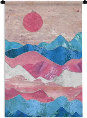 Produktbild von MuchoWow® Wandteppich Wandbehang Stolz - Transgender - Marmor 90x135 cm Tapisserie Dekoration Wandtuch - Baumwolle - Wandskulptur
