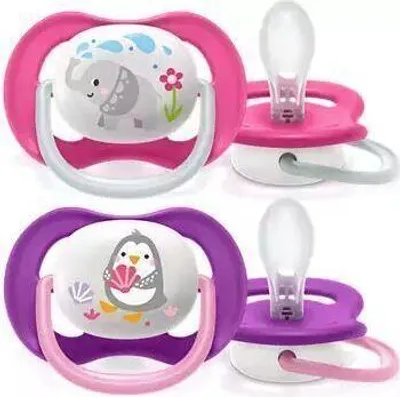 Obrázek produktu pro Philips AVENT ultra air SCF080/12 dudlík, Klasický dětský dudlík, Ortodontický, Silikon, Chlapec/děvče, Vhodný do myčky