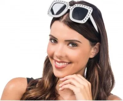 Produktbild von Brille "Glamour" | Weiße Partybrille