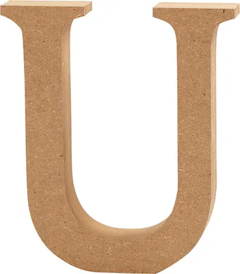 Produktbild von Buchstabe, U, H 13 cm, Stärke: 2 cm, MDF, 1Stck