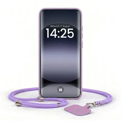 Produktbild von Handyhülle für Xiaomi Redmi Note 14 Pro+ 5G mit Handykette Band Kordel Hülle Case Schutzhülle Lila Violett
