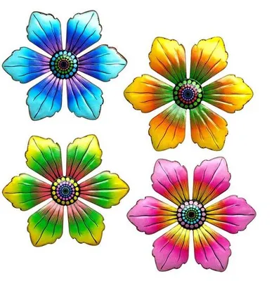 Image de Décoration murale métallique - colorée et durable - 1 pièce - fer