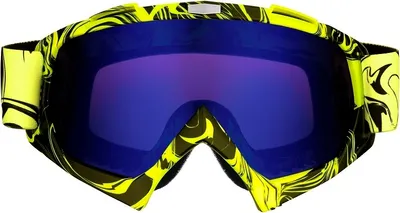 Immagine prodotto di Occhiali da motocross gialli con lenti blu-viola