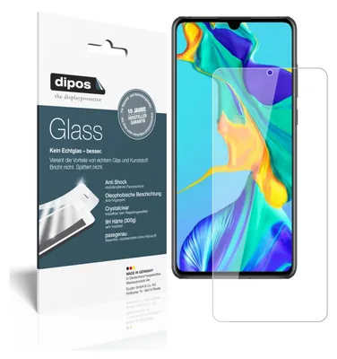 Produktbild von 2x Schutzfolie für Huawei P30 - Anti-Shock 9H Folie dipos Glass Kunststoffglas