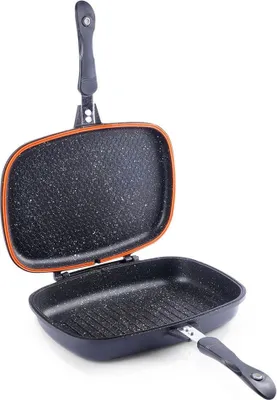 Produktbild von NAVA | Pfanne - Grillpfanne - 30x20,5 cm - Granit - Doppelseitig - Antihaftbeschichtung - Hitzebeständig