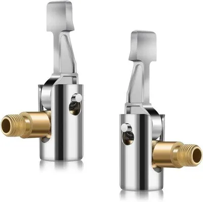 Produktbild von Set mit 2 Ventilverbindungsstücken für Reifenfüller, Fahrradpumpe und Ventilklemmen – geeignet für 8-mm-Ventile
