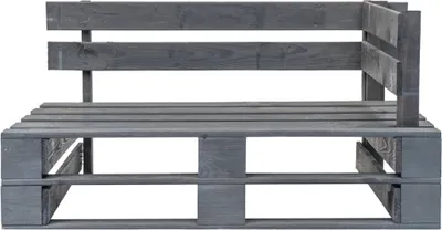 Produktbild von vidaXL Outdoor-Eckbank Paletten Holz Grau