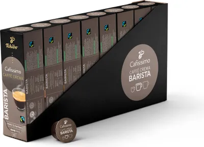 Produktbild von Tchibo Cafissimo Vorratsbox Caffè Crema Barista Kaffeekapseln, 80 Stück (8x10 Kapseln), nachhaltig & fair gehandelt