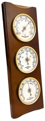 Zdjęcie produktu dla Elegancka Stacja Pogody - Barometr Termometr Higrometr 36cm Retro - YG336