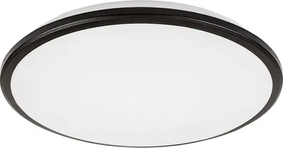 Image de Rabalux 71128 Plafonnier Engon, 24 W, 3000 K, 1400 lm, noir et blanc, rond, blanc chaud, ø 380 mm