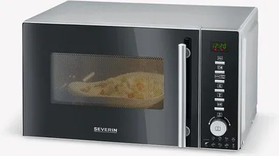 Produktbild von SEVERIN Mikrowelle mit Grill- und Heißluftfunktion 3-in-1 MW 7865 MW 7865 aus Kunststoff, schwarzsilber Mikrowelle 3 In 1 Mikrowelle Minibackofen Mikrowellengerät