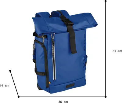 Obrázok produktu pre Camel Active Explore Rolltop Backpack L Nylonový batoh na notebook, Farbe:Blue