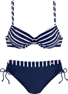 Produktbild von LASCANA Bügel-Bikini marine-weiß Größe 42 Cup B