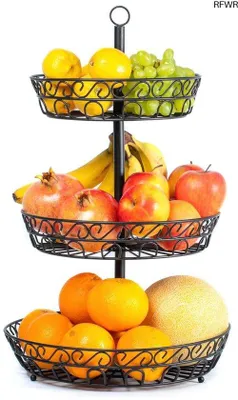 Productafbeelding van Fruitschaal - Fruitmand Etagere 3 laags - Keuken