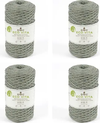 Imagen del producto de 4 ovillos de hilo DMC Eco Vita Metallic, 100% reciclado (color 128)