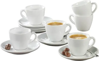 Zdjęcie produktu dla Esmeyer 433-213 Cappuccinotassen-Set weiß 12-teilig