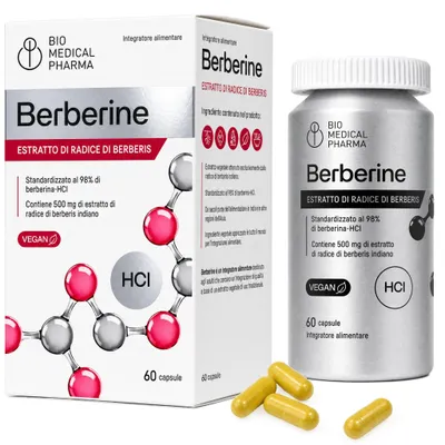 Obrázek produktu pro Medical Pharma Berberine HCl 60 kapslí