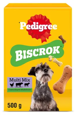 Obrázek produktu pro Pedigree Biscrok Multi Mix pamlsek pro psy 500g křupavé sušenky