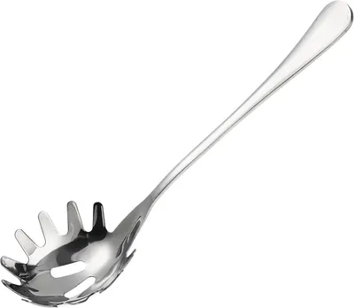 Imagen del producto de Cuchara para servir de acero inoxidable, de 24 cm, con mango ergonómico, ideal para la cocina
