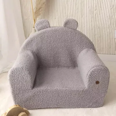 Produktbild von Muminky | Kindersessel Lamm - Grau - Weich, Handgemacht, Personalisierbar, Antirutsch