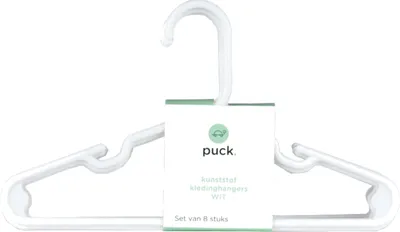 Produktbild von Puck Kleiderbügel - 8 Stück - Weiß