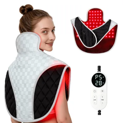 Produktbild von 3-in-1LED-Pads,660 nm&850 nm Infrarotlicht,Rotlicht-Therapie-Gürtel für Schulter,Nacken und Rücken,für Zuhause ,Rotlichttherapie für den Körper