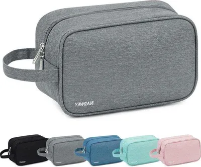 Image de Ensembles de toilette de voyage gris pour hommes et femmes - Accessoires de voyage tendance pour les soins intimes et les accessoires