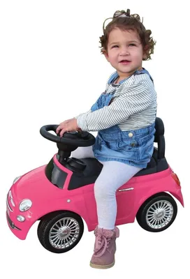 Productafbeelding van Jamara loopauto Fiat 500, roze. Geschikt voor kinderen vanaf 1 jaar
