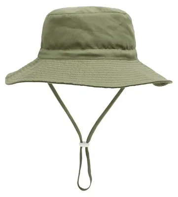 Immagine prodotto di Cappello da sole e occhiali da sole per bambini, protezione UV UPF 50+ e ampio sottogola, cappello estivo protettivo con sottogola regolabile, cappello da spiaggia per bambine e bambini (M: 52-54 cm) - Verde cuoio