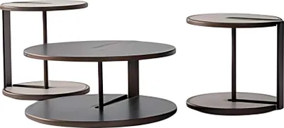 Image de Ensemble de tables basses 3 pièces : table centrale & 2 tables d'appoint