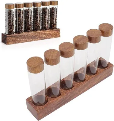 Produktbild von Kaffeebohnen Aufbewahrungsbehälter Holzständer