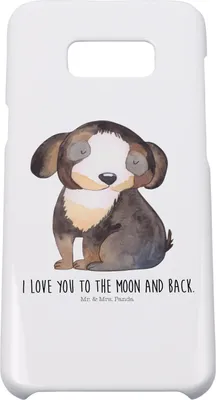 Produktbild von Mr. & Mrs. Panda Samsung Galaxy S8 plus Handyhülle  Hund Entspannen - Weiß - Geschenk, Handy Case, Liebe, Süß, Hülle, Sprüche, Cover, Entspannt