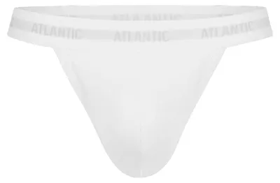 Immagine prodotto di Spalline elastiche da uomo, modello Atlantic MP-1572, colore bianco, realizzate in cotone di alta qualità con Spandex