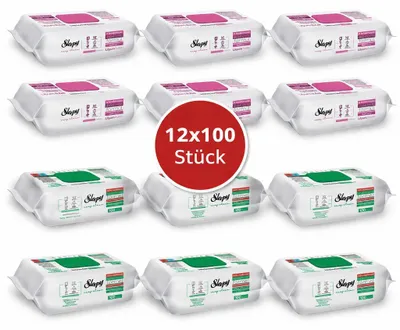 Produktbild von Sleepy Easy Clean Oberflächenreinigungstücher – 6x100 Lilium + 6x100 White Soap | Ohne Schrubben