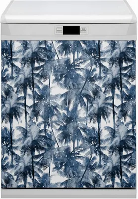 Produktbild von Dekorative Magnetmatte Küche Geschirrspüle 60x80 cm  Magnet für Spülmaschine  - Tropenpalme
