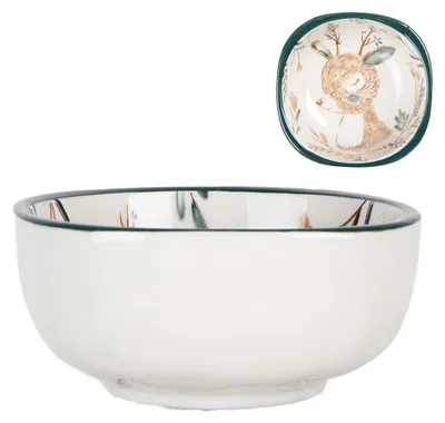 Immagine prodotto di Ciotola Clayre & Eef 125 ml Beige Brown Cervo in Vetroceramica