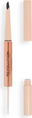 Immagine prodotto di Makeup Revolution Fluffy Brow Filter Duo Matita per sopracciglia e Gel per sopracciglia marrone scuro