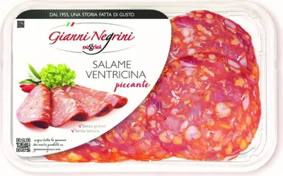 Zdjęcie produktu dla Salami Ventricina piccante w plastrach 80g - Gianni Negrini