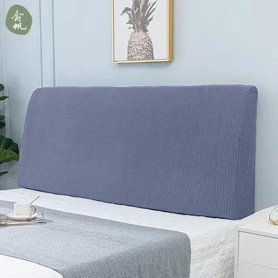 Produktbild von Bettkopfteilbezug/Bezug, Bettkopfteilhussen Stretch Bettkopfteilbezug Dehnbar Waschbar Dick All-Inclusive Staubdicht Bettkopfteilbezug für Bettkopf (180-200 cm, Dunkelgrau)