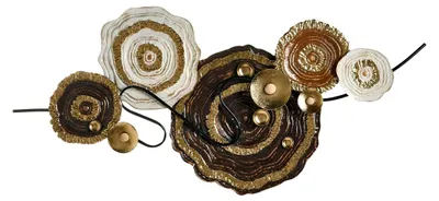 Produktbild von Geometrische Wanddekoration aus buntem Metall, einteilig, handgefertigt