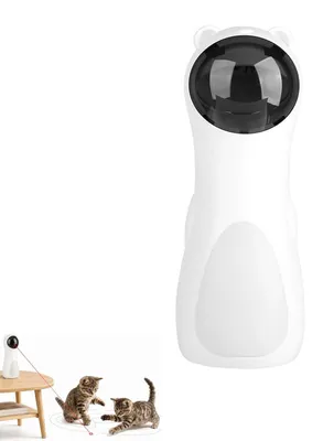 Interaktives Katzenspielzeug, rot, 5 Motive, 4 Geschwindigkeiten, USB