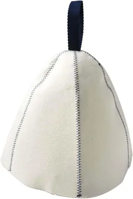 Immagine prodotto di Cappello da sauna in feltro rosso - Protezione per la testa - Isolamento termico - Comfortevole protezione - 23 x 35 cm