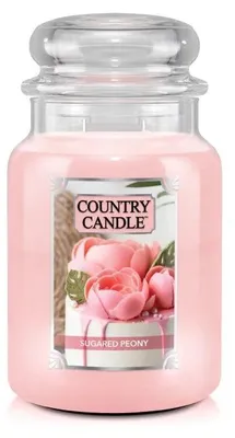 Immagine prodotto di Candela profumata Country Candle, fragranza "Sugared Peony", grande, con due stoppini (737 g)