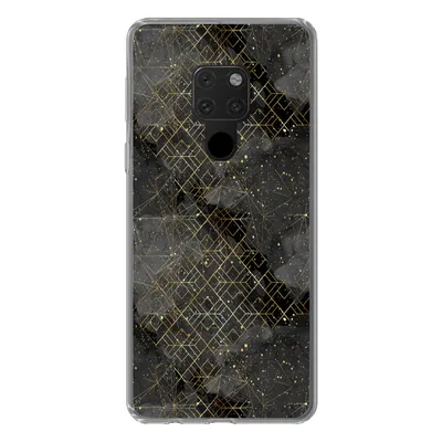 Produktbild von MuchoWow® Handyhülle Schutzhülle Hülle für Huawei P40 Lite Marmor - Schwarz - Gold - Geometrie Silikon Softcase Handy Hülle - Handy
