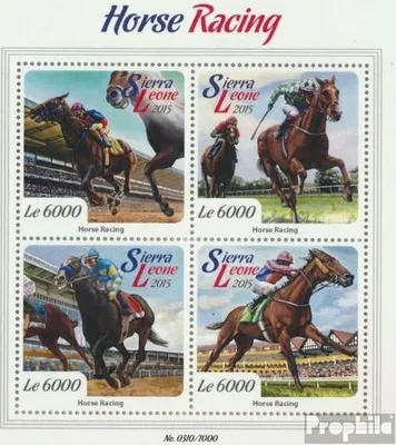 Produktbild von Briefmarken Sierra Leone 2015 Mi 6763-6766 Kleinbogen (kompl. Ausg.) postfrisch Pferderennen