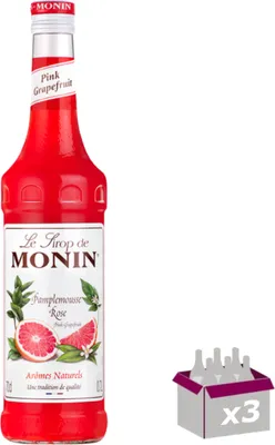 Image de Lot de 3 Sirop Monin - Pamplemousse rose - 70cL