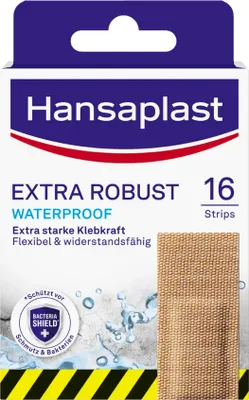 Produktbild von Hansaplast Strips Extra Robust Strips Waterproof Widerstandsfähige Textil-Pflaster